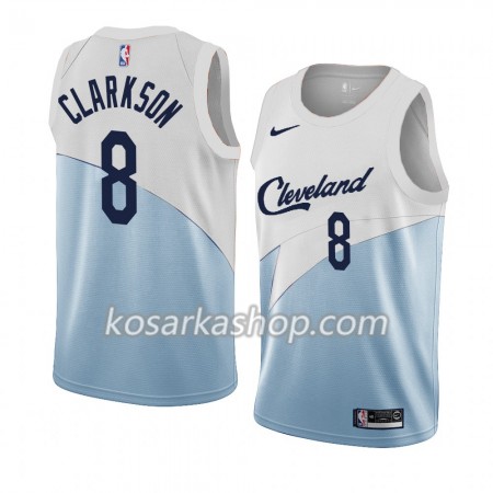 Dres Cleveland Cavaliers Jordan Clarkson 8 Nike 2018-19 Plava Bijela Swingman